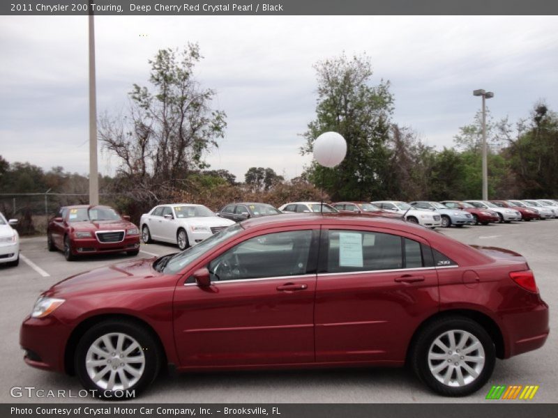 Deep Cherry Red Crystal Pearl / Black 2011 Chrysler 200 Touring