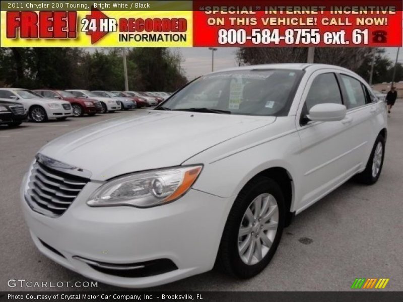 Bright White / Black 2011 Chrysler 200 Touring