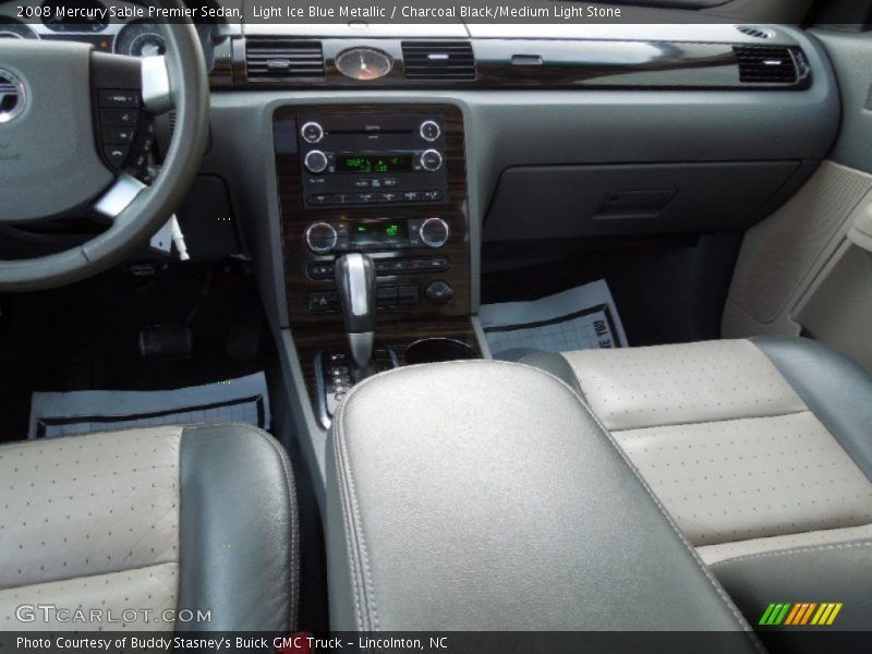 Light Ice Blue Metallic / Charcoal Black/Medium Light Stone 2008 Mercury Sable Premier Sedan