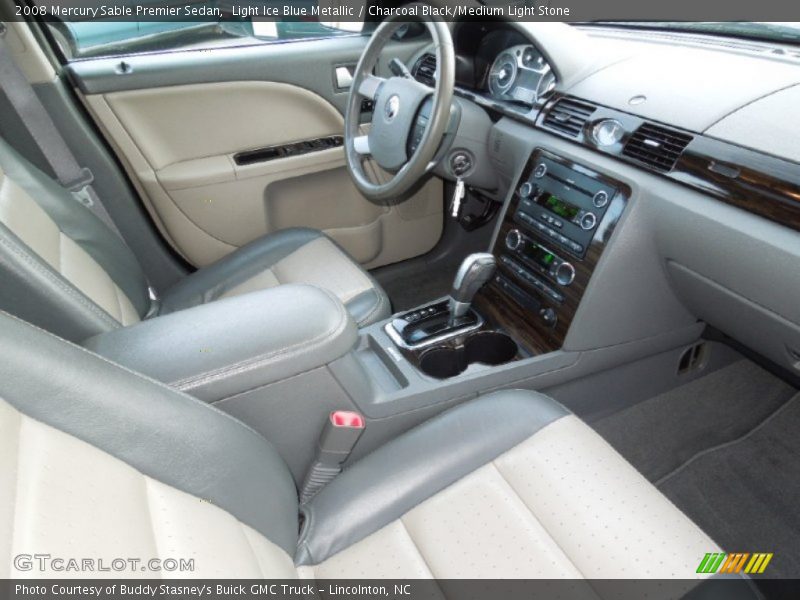 Light Ice Blue Metallic / Charcoal Black/Medium Light Stone 2008 Mercury Sable Premier Sedan