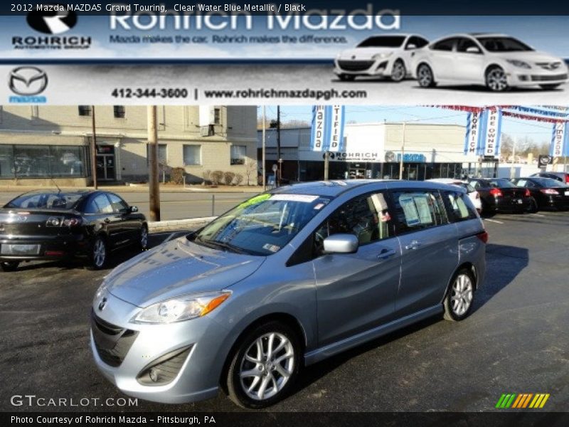 Clear Water Blue Metallic / Black 2012 Mazda MAZDA5 Grand Touring