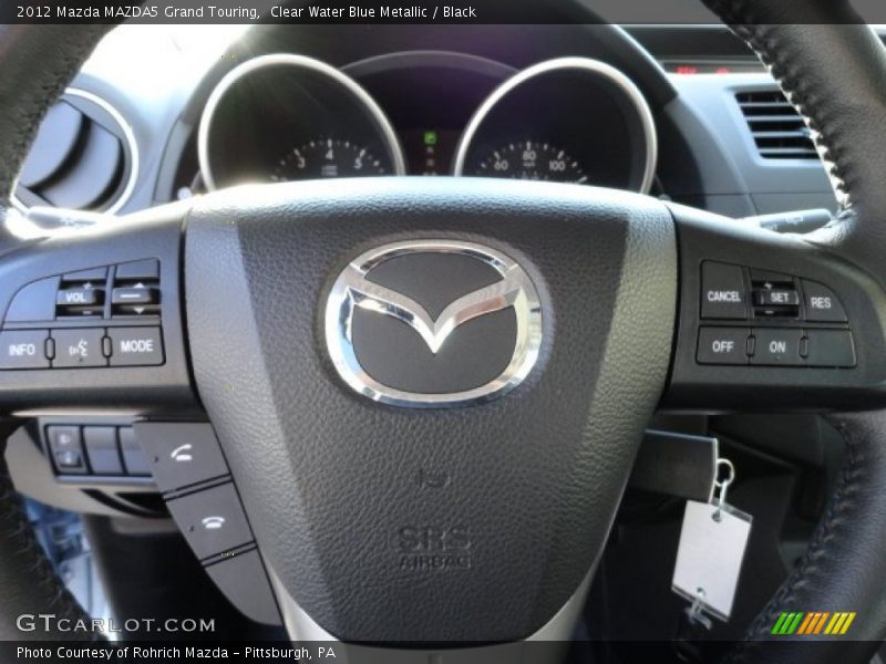 Clear Water Blue Metallic / Black 2012 Mazda MAZDA5 Grand Touring