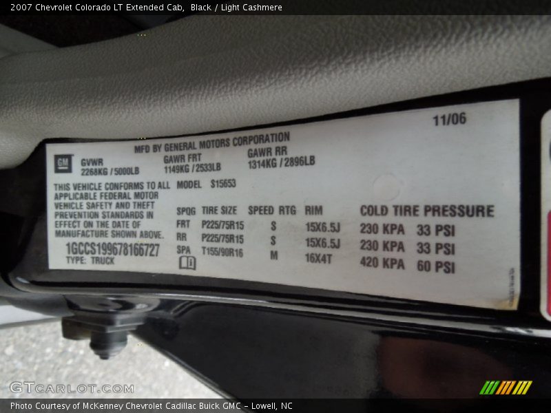 Black / Light Cashmere 2007 Chevrolet Colorado LT Extended Cab