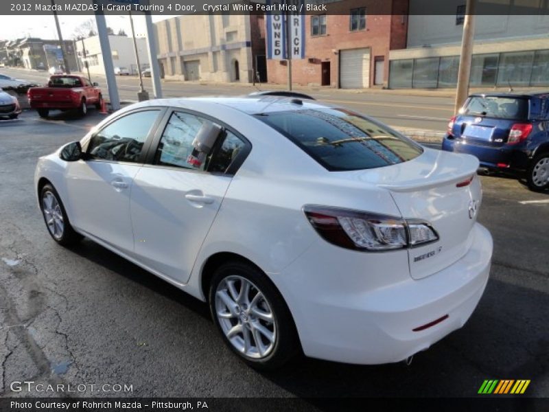 Crystal White Pearl Mica / Black 2012 Mazda MAZDA3 i Grand Touring 4 Door