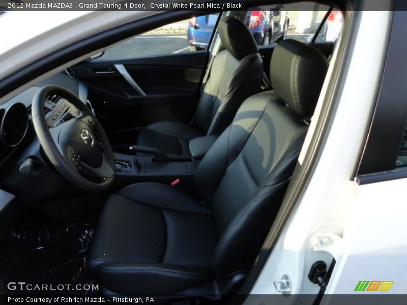 Crystal White Pearl Mica / Black 2012 Mazda MAZDA3 i Grand Touring 4 Door