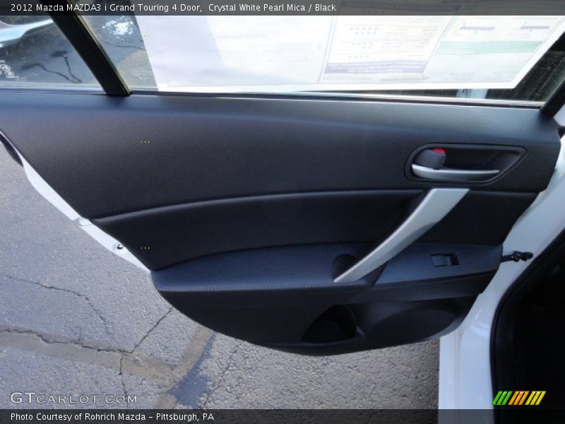 Crystal White Pearl Mica / Black 2012 Mazda MAZDA3 i Grand Touring 4 Door