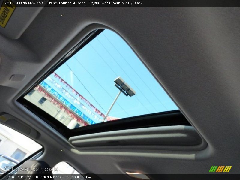 Crystal White Pearl Mica / Black 2012 Mazda MAZDA3 i Grand Touring 4 Door