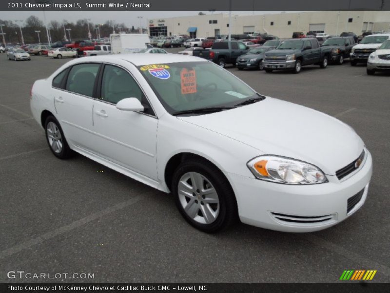 Summit White / Neutral 2011 Chevrolet Impala LS
