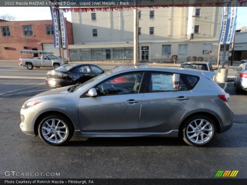 Liquid Silver Metallic / Black 2012 Mazda MAZDA3 s Touring 5 Door