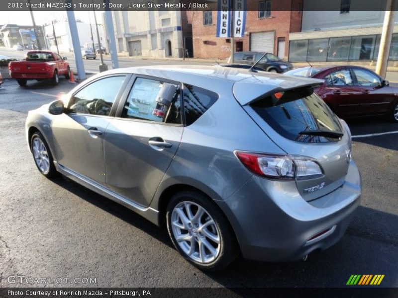 Liquid Silver Metallic / Black 2012 Mazda MAZDA3 s Touring 5 Door