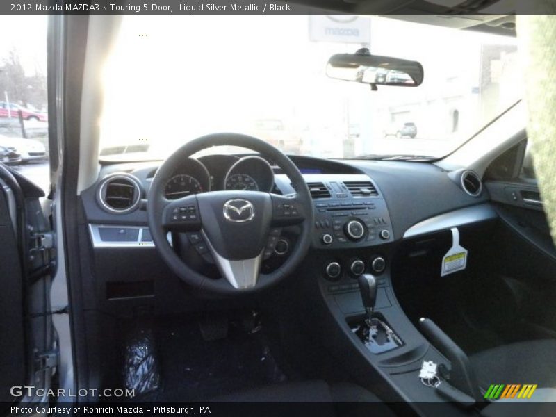 Liquid Silver Metallic / Black 2012 Mazda MAZDA3 s Touring 5 Door