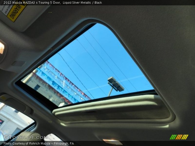Liquid Silver Metallic / Black 2012 Mazda MAZDA3 s Touring 5 Door