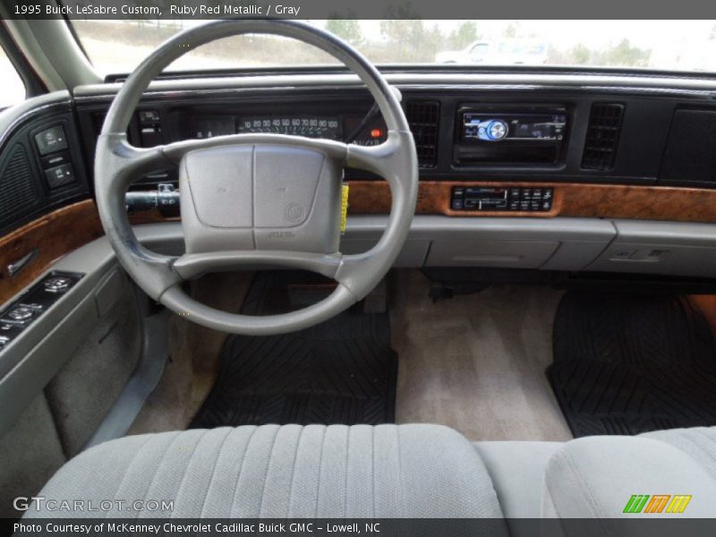 Ruby Red Metallic / Gray 1995 Buick LeSabre Custom