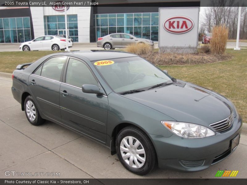 Aspen Green Pearl / Taupe 2005 Toyota Camry LE
