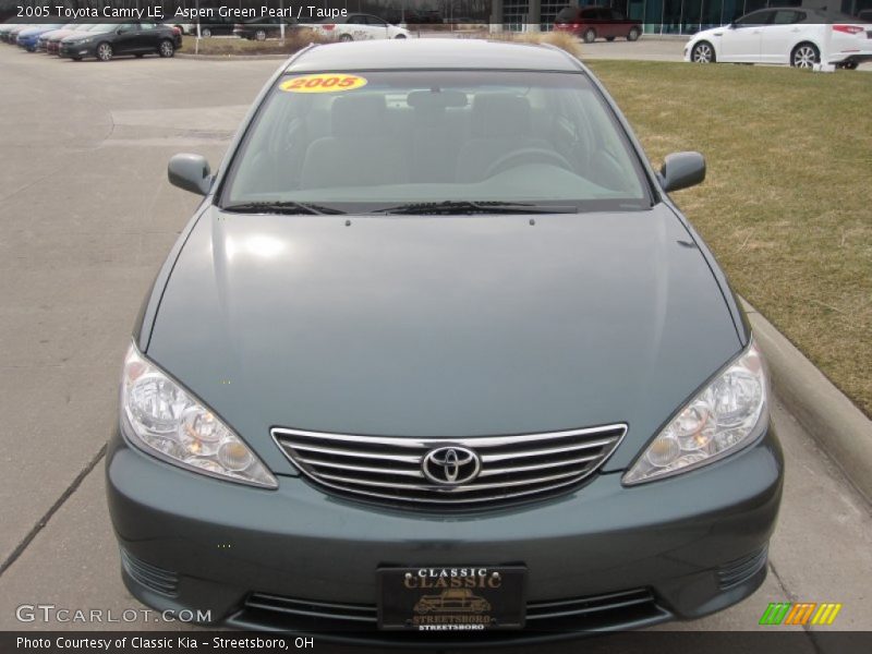 Aspen Green Pearl / Taupe 2005 Toyota Camry LE