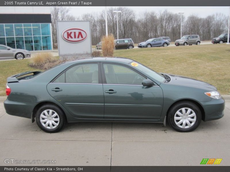 Aspen Green Pearl / Taupe 2005 Toyota Camry LE