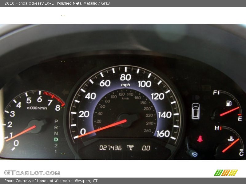 Polished Metal Metallic / Gray 2010 Honda Odyssey EX-L