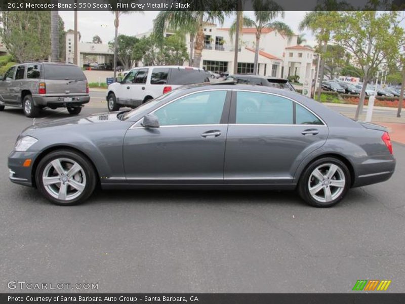 Flint Grey Metallic / Black 2010 Mercedes-Benz S 550 Sedan