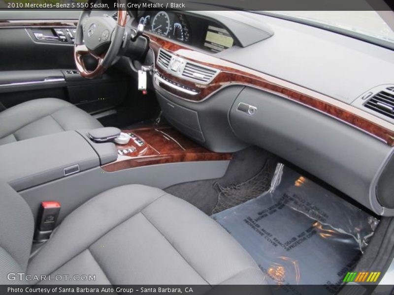 Flint Grey Metallic / Black 2010 Mercedes-Benz S 550 Sedan