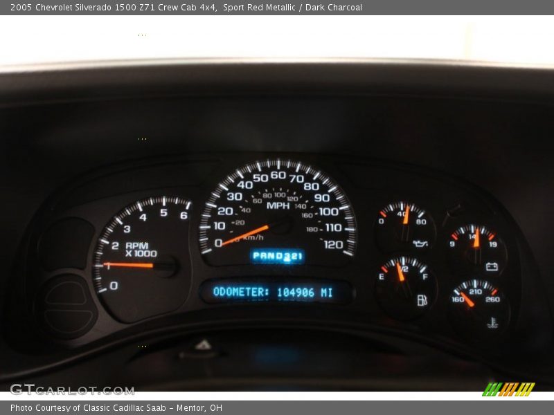 Sport Red Metallic / Dark Charcoal 2005 Chevrolet Silverado 1500 Z71 Crew Cab 4x4