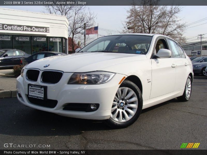 Alpine White / Beige 2009 BMW 3 Series 328xi Sedan
