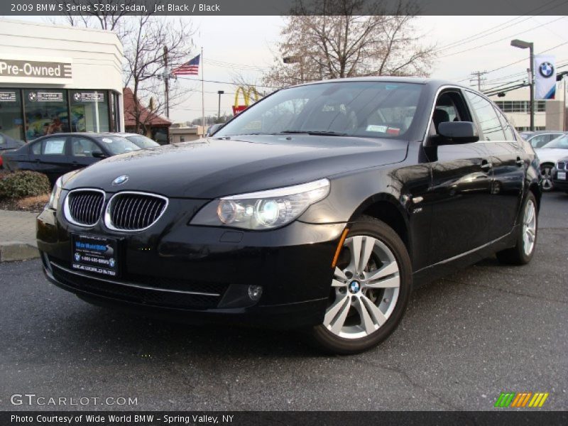 Jet Black / Black 2009 BMW 5 Series 528xi Sedan