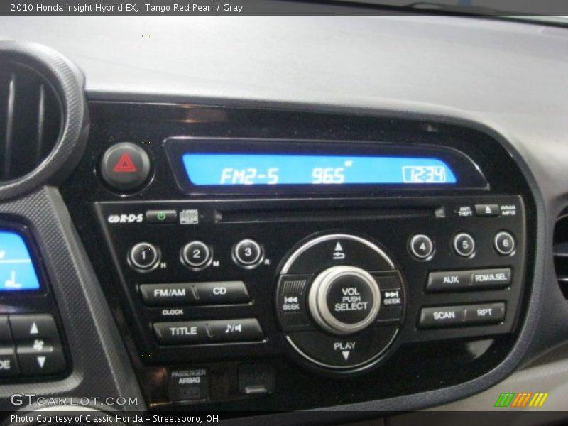Controls of 2010 Insight Hybrid EX