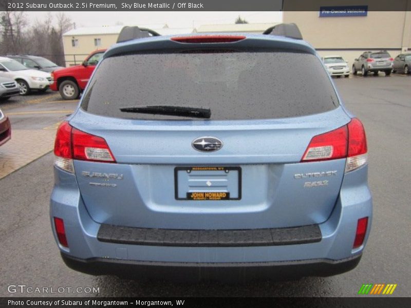 Sky Blue Metallic / Off Black 2012 Subaru Outback 2.5i Premium