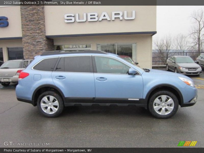 Sky Blue Metallic / Off Black 2012 Subaru Outback 2.5i Premium