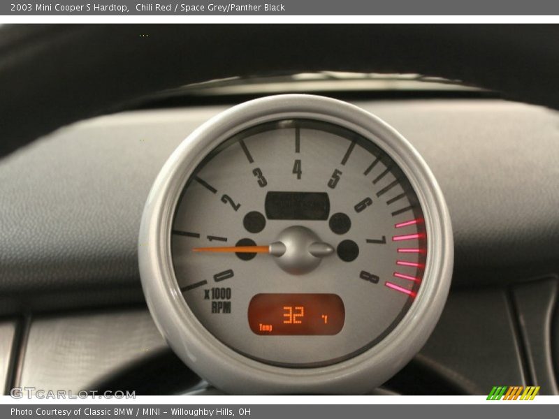 Chili Red / Space Grey/Panther Black 2003 Mini Cooper S Hardtop