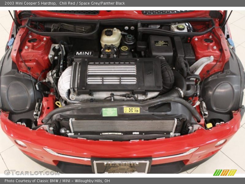 Chili Red / Space Grey/Panther Black 2003 Mini Cooper S Hardtop