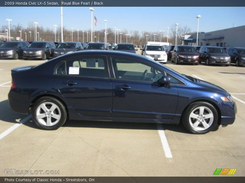 Royal Blue Pearl / Black 2009 Honda Civic LX-S Sedan