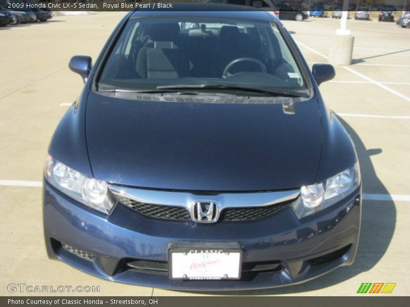 Royal Blue Pearl / Black 2009 Honda Civic LX-S Sedan