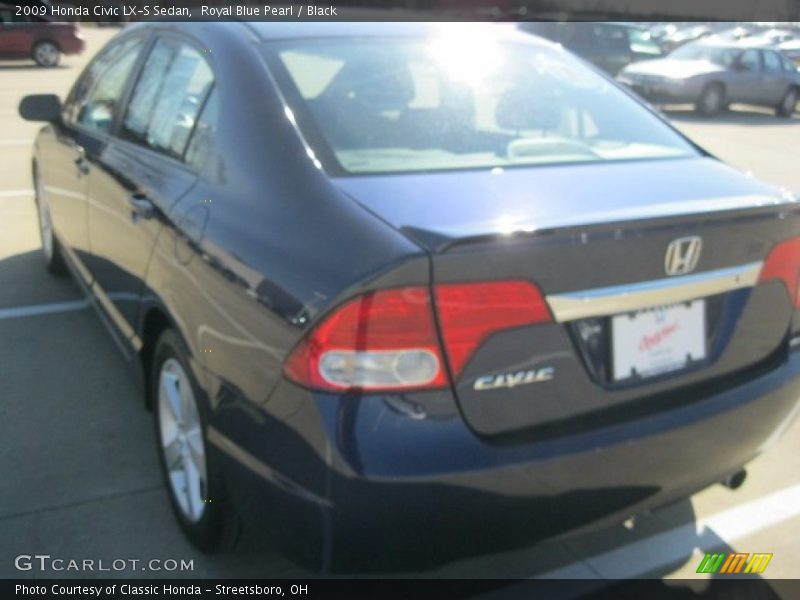 Royal Blue Pearl / Black 2009 Honda Civic LX-S Sedan