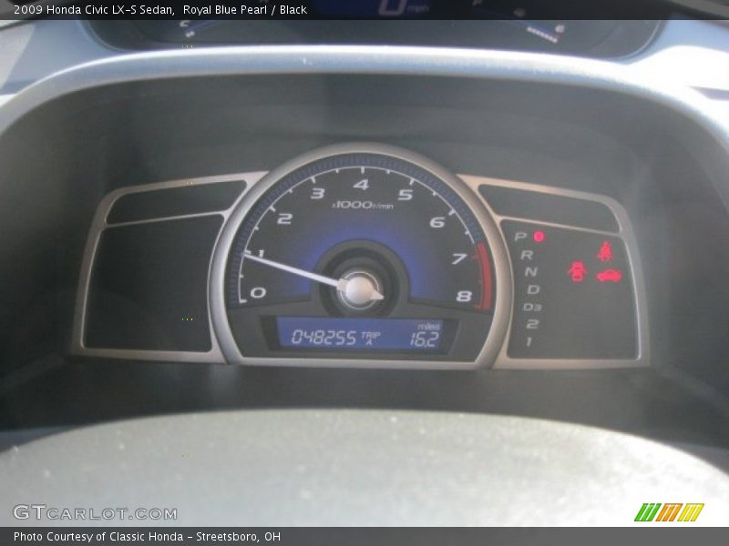Royal Blue Pearl / Black 2009 Honda Civic LX-S Sedan