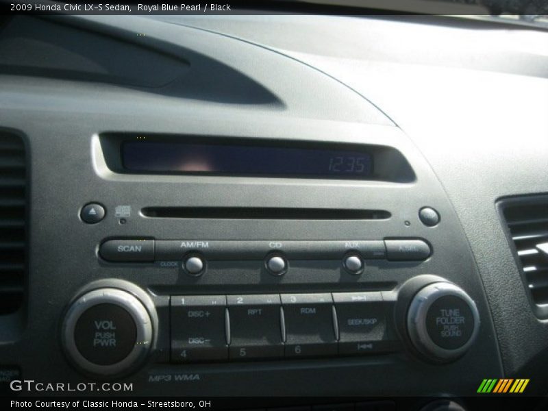 Royal Blue Pearl / Black 2009 Honda Civic LX-S Sedan