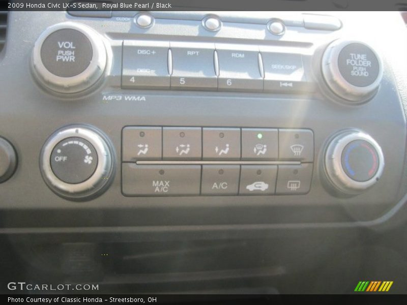 Royal Blue Pearl / Black 2009 Honda Civic LX-S Sedan