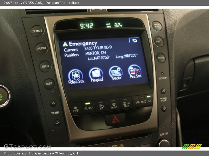 Obsidian Black / Black 2007 Lexus GS 350 AWD