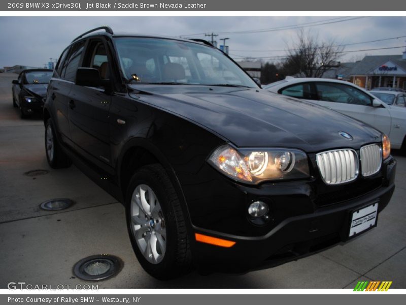 Jet Black / Saddle Brown Nevada Leather 2009 BMW X3 xDrive30i