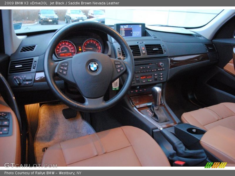 Jet Black / Saddle Brown Nevada Leather 2009 BMW X3 xDrive30i