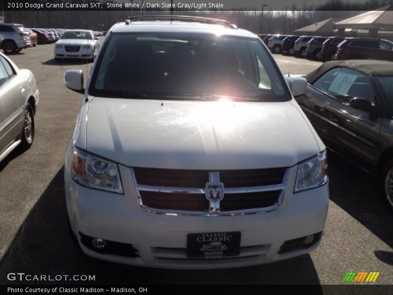 Stone White / Dark Slate Gray/Light Shale 2010 Dodge Grand Caravan SXT