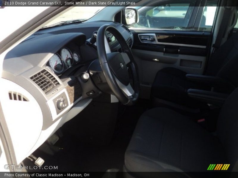 Stone White / Dark Slate Gray/Light Shale 2010 Dodge Grand Caravan SXT