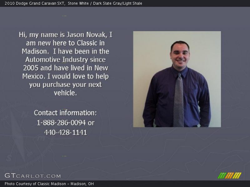 Stone White / Dark Slate Gray/Light Shale 2010 Dodge Grand Caravan SXT
