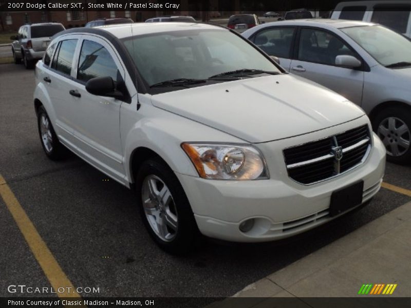 Stone White / Pastel Slate Gray 2007 Dodge Caliber SXT