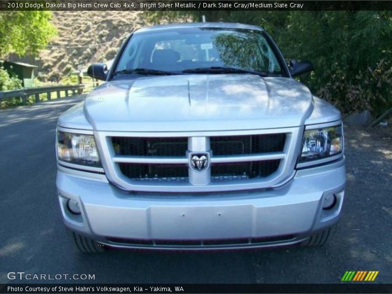 Bright Silver Metallic / Dark Slate Gray/Medium Slate Gray 2010 Dodge Dakota Big Horn Crew Cab 4x4
