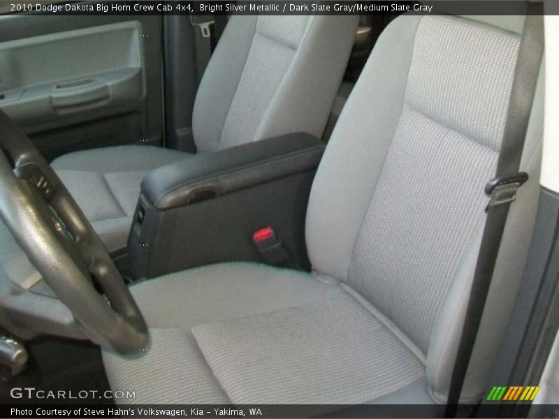 Bright Silver Metallic / Dark Slate Gray/Medium Slate Gray 2010 Dodge Dakota Big Horn Crew Cab 4x4
