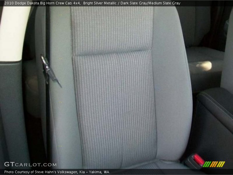 Bright Silver Metallic / Dark Slate Gray/Medium Slate Gray 2010 Dodge Dakota Big Horn Crew Cab 4x4