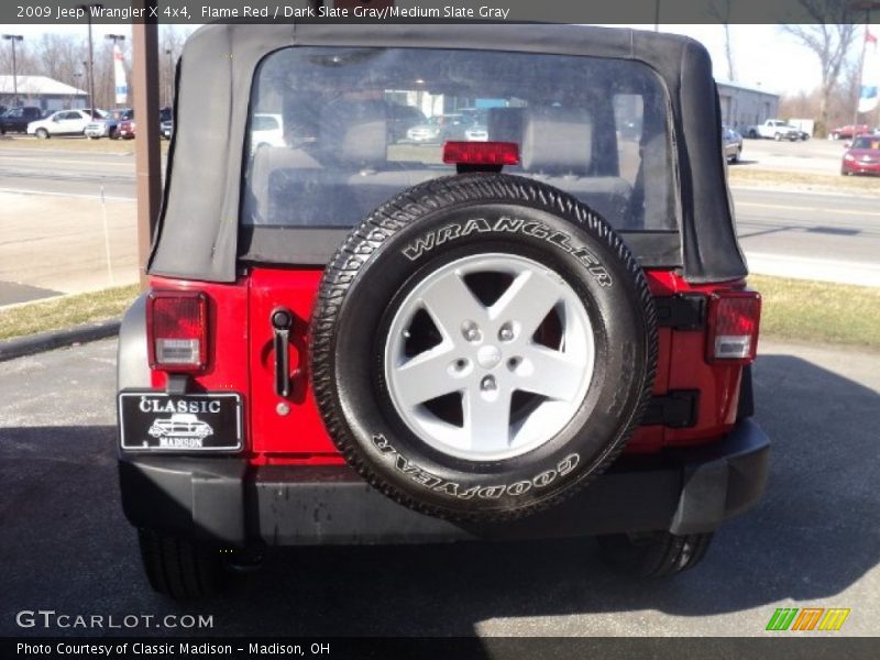Flame Red / Dark Slate Gray/Medium Slate Gray 2009 Jeep Wrangler X 4x4