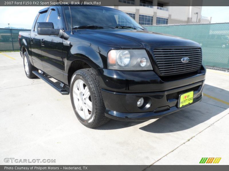 Black / Black/Red 2007 Ford F150 FX2 Sport SuperCrew