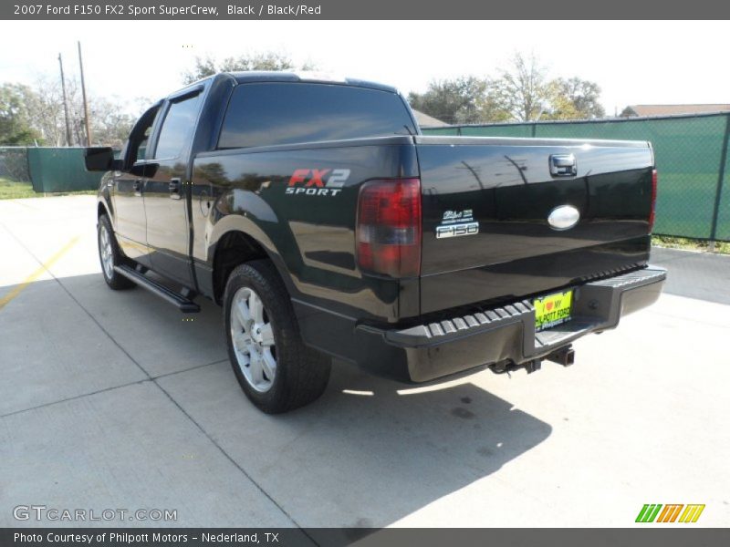 Black / Black/Red 2007 Ford F150 FX2 Sport SuperCrew